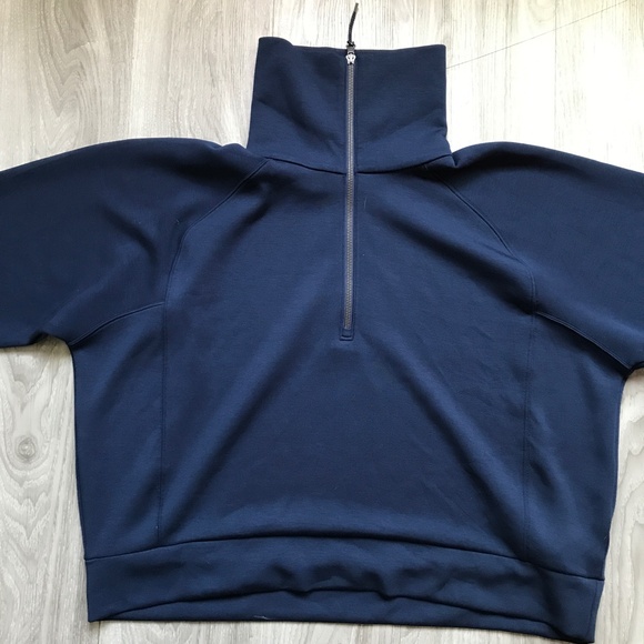 SPANX AirEssential Pullover Top Blue Half Zip Womens 2XT - Picture 4 of 15